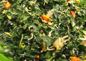 Daun singkong masak teri