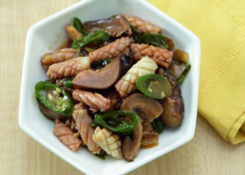 Tumis Cumi Jamur Hioko