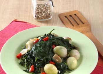 Resep Tumis Daun Ubi Telur Puyuh