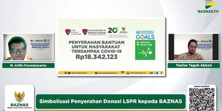 Keluarga Alumni LSPR Salurkan Donasi Masyarakat Terdampak Pandemi melalui BAZNAS