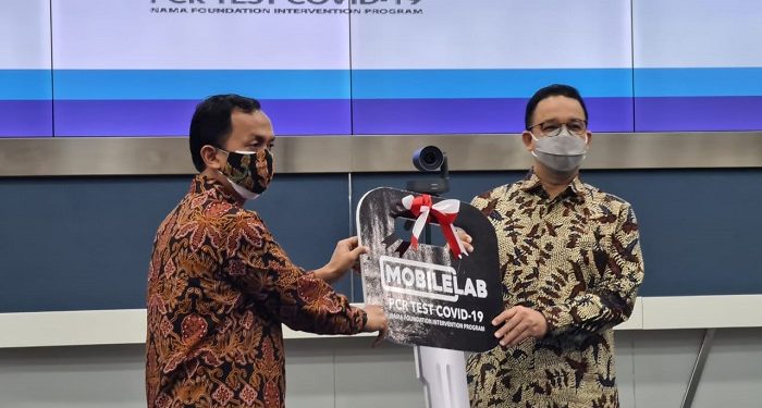 Bersama NAMA Foundation, Human Initiative Serahkan Mobile Lab PCR Test Covid-19 ke Pemprov DKI Jakarta