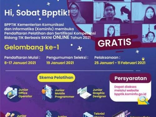Pelatihan TIK Gratis dari Kemenkominfo Telah Dibuka, Cek Persyaratannya