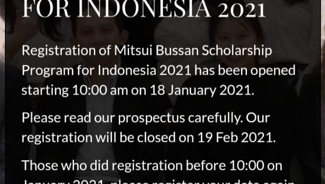 Mitsui Bussan Scholarship Resmi Dibuka, Dapatkan Uang Saku Rp19 Juta Setiap Bulannya