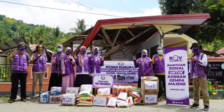 Tim Rescue RQV Salurkan Bantuan Sosial di Pusat Gempa Malunda