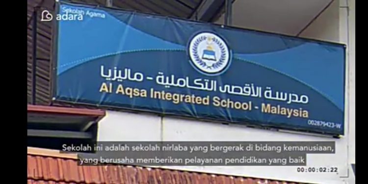 Adara Relief Internasional Bantu Pendidikan Anak Palestina di Al Aqsa Integrated School Malaysia