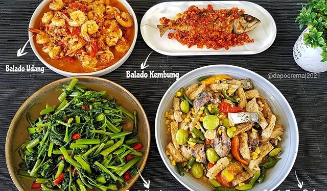 Menu Makan Siang Rumahan: Balado Udang, Balado Ikan Kembung dan Tumis Ikan Peda