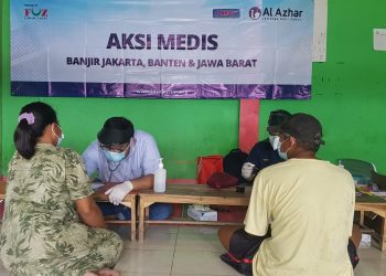 LAZ Al Azhar Sediakan Posko Medis untuk Korban Banjir Bekasi