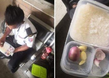 Viral Satpam di Malaysia Makan Nasi dengan Lauk Bawang Merah