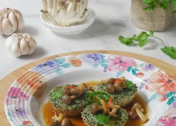 Resep Tofu Bayam Saus Shimeji