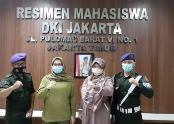 Anis Byarwati dan Menwa Jayakarta Bagikan Sembako untuk Yatim Dhuafa