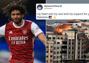 Bela Palestina, Pemain Arsenal Mohamed Elneny Banjir Dukungan