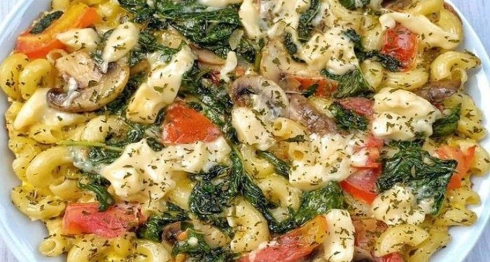 Resep Macaroni Fritata with Spinach and Mushroom
