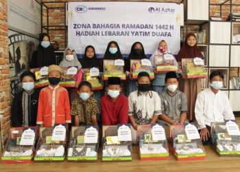 LAZ Al Azhar Bersama Askrindo Syariah Kirimkan Parsel Ibadah Untuk Yatim Duafa