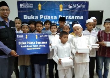 Pererat silaturahmi LAZ Al Azhar Ajak Mitra Yatim Buka Puasa Bersama