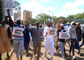 Muslim Kenya Rayakan Idul Fitri dengan Aksi Solidaritas Palestina