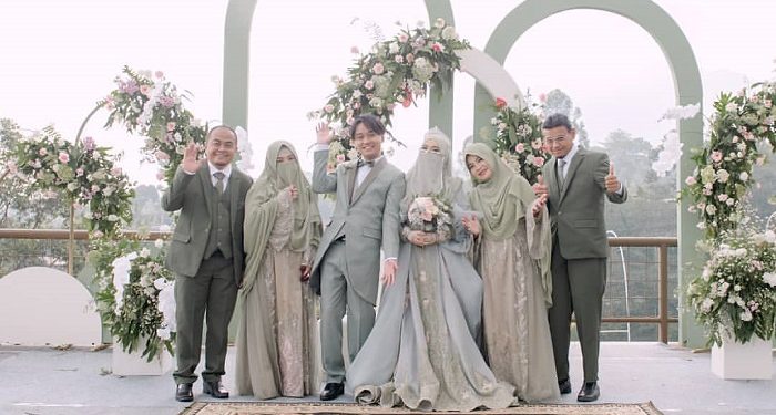 Inspirasi Gaun Pernikahan Wafiq Malik, Anggun Nuansa Hijau