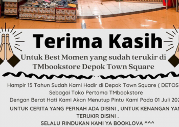 TMbookstore Detos Berhenti Beroperasi 1 Juli Mendatang