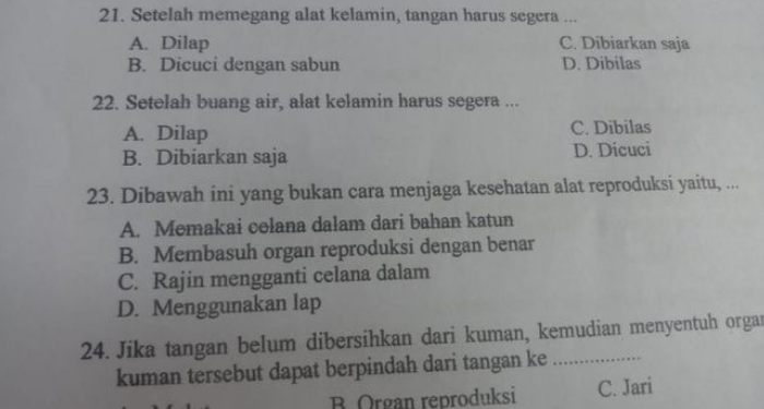 Ujian PJOK SD Bahas Ganja dan Alat Kelamin, ini Kata DPRD dan Disdik
