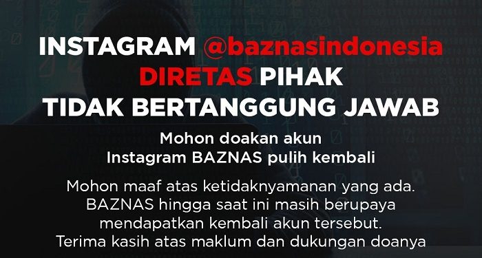 Akun Instagram BAZNAS Diretas, Noor Achmad: Ini Pelecehan Lembaga Keagamaan