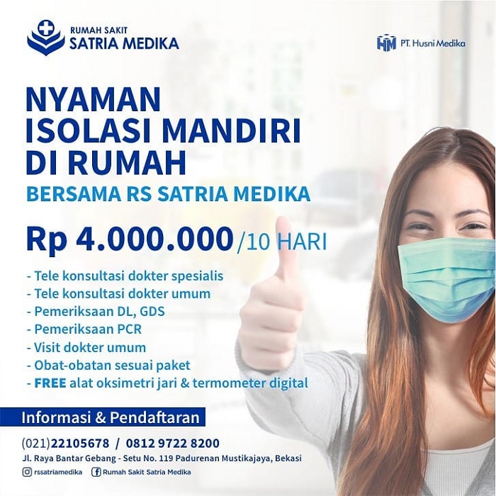 Daftar Paket Isolasi Mandiri Yang Ditawarkan Rumah Sakit - Chanelmuslim.com