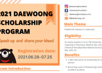 Program Beasiswa Daewoong untuk Mahasiswa UI dan ITB