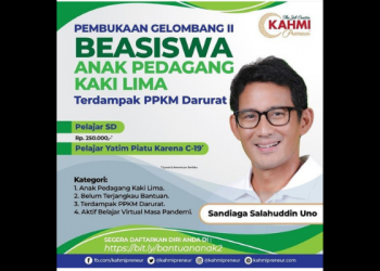Beasiswa untuk Anak Pedagang Kaki Lima Terdampak PPKM