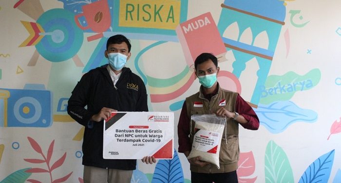 Adik Asuh RISKA Terima Bantuan Satu Ton Beras dari Nusantara Palestina Center