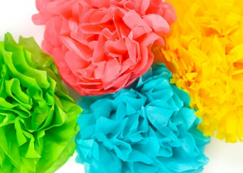 Membuat Bunga Aster dari Kertas Tisu