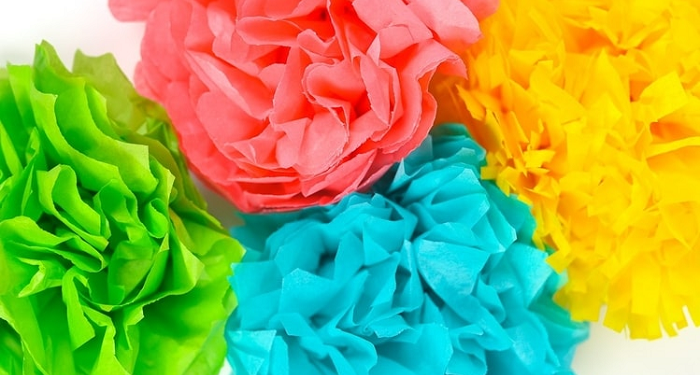 Membuat Bunga Aster dari Kertas Tisu