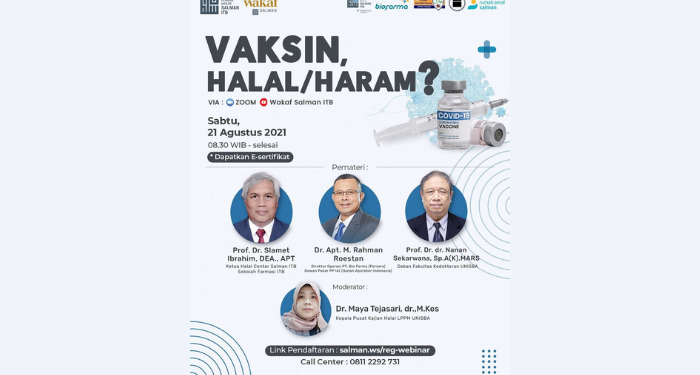 Wakaf Salman ITB Selenggarakan Webinar Bahas Kehalalan Vaksin