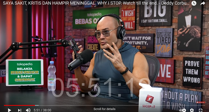 Cerita Deddy Corbuzier Alami Kritis dan Badai Sitokin Karena Covid-19
