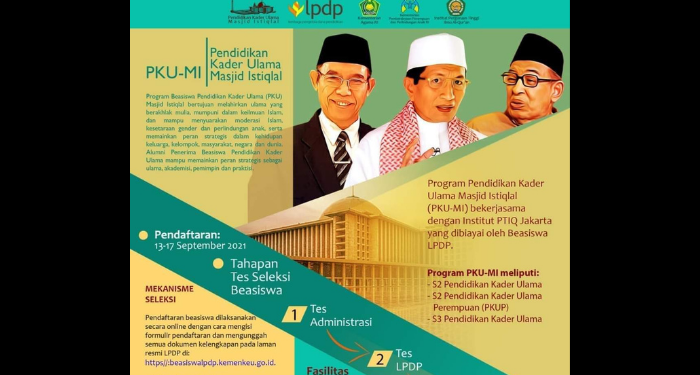 Beasiswa Pendidikan Kader Ulama Masjid Istiqlal