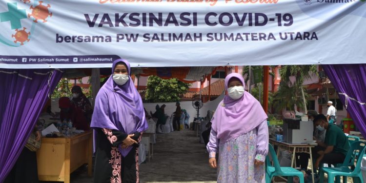 Salimah Sumut Gelar Vaksinasi Dosis Pertama