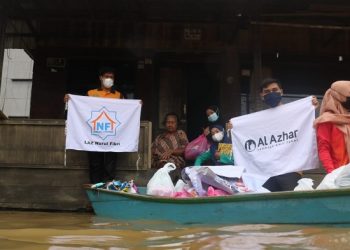 LAZ Al Azhar Distribusikan Paket Sembako Bagi Penyintas Banjir Kalimantan Tengah