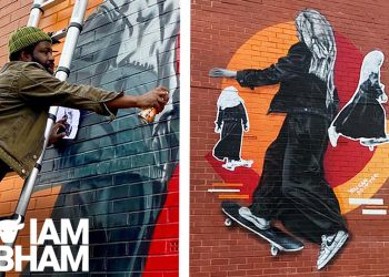 Inspirasi di Balik Mural Gadis Berjilbab Bermain Skateboard