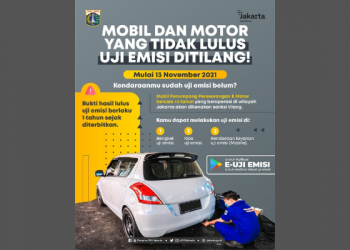 Awas Ditilang, Uji Emisi Kendaraan Kamu sebelum 13 November 2021