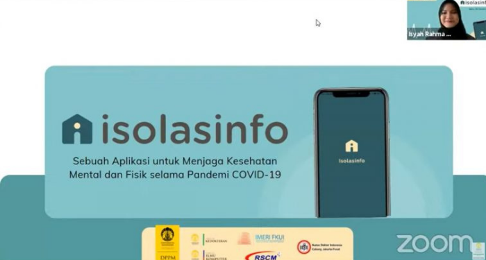 Bantu Pasien Isolasi Mandiri, Tim Mahasiswa UI Luncurkan Aplikasi Isolasinfo