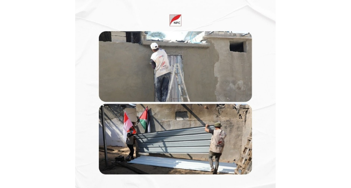 Bersama Mitra, NPC Bantu Renovasi Rumah Dhuafa di Palestina Akibat Agresi Militer Israel