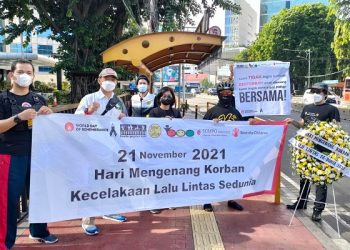Aksi Mengenang Korban Laka Lantas Sedunia 2021