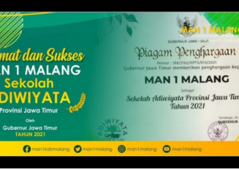Ciptakan Lingkungan Hidup yang Sehat, MAN 1 Malang Raih Penghargaan Adiwiyata Provinsi