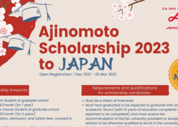 Beasiswa Ajinomoto untuk Kuliah S2 di Jepang