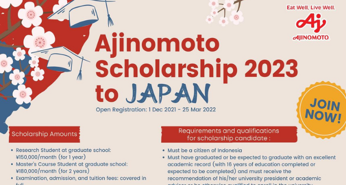 Beasiswa Ajinomoto Untuk Kuliah S2 Di Jepang - Chanelmuslim.com