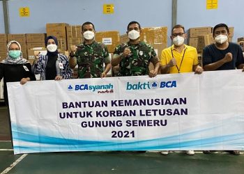 BCA Syariah Salurkan Bantuan Pengungsi Erupsi Semeru