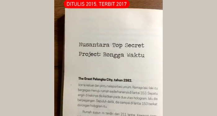 Penulis Novel ini Sudah Terlebih Dahulu Masukkan Nama Nusantara dalam Karyanya