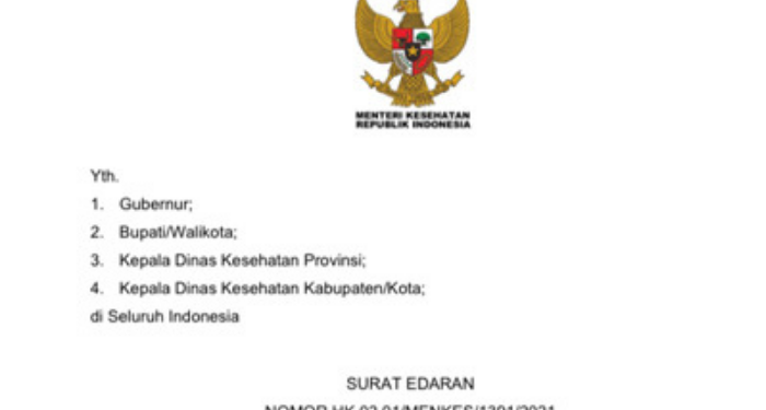 Kemenkes Terbitkan Surat Edaran Pencegahan Kasus Covid-19 Varian Omicron