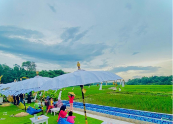 Angkringan Tepi Sawah Setu Wisata Kuliner yang Lagi Viral