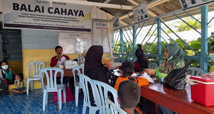 Warga Dusun Bandaraya Manfaatkan Saung Ilmu untuk Tempat Vaksin