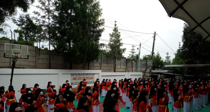 100 Siswi JIGSc Ikuti Ujian Kenaikan Tingkat Sabuk Silat