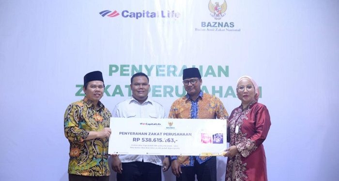 PT Capital Life Syariah Salurkan Zakat Perusahaan 500 Juta Kepada BAZNAS