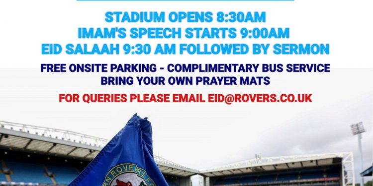 Blackburn Rovers Buka Stadion untuk Shalat Idul Fitri